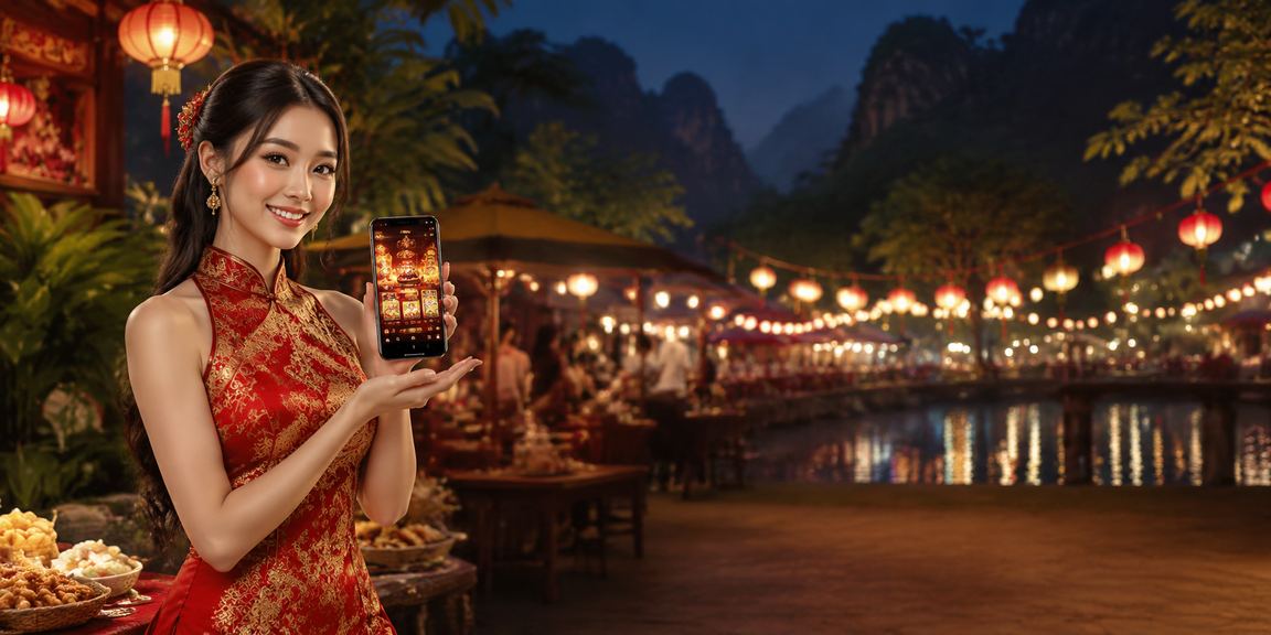 Người dùng tại chợ đêm Ninh Bình trải nghiệm casino và đặt cược trên di động